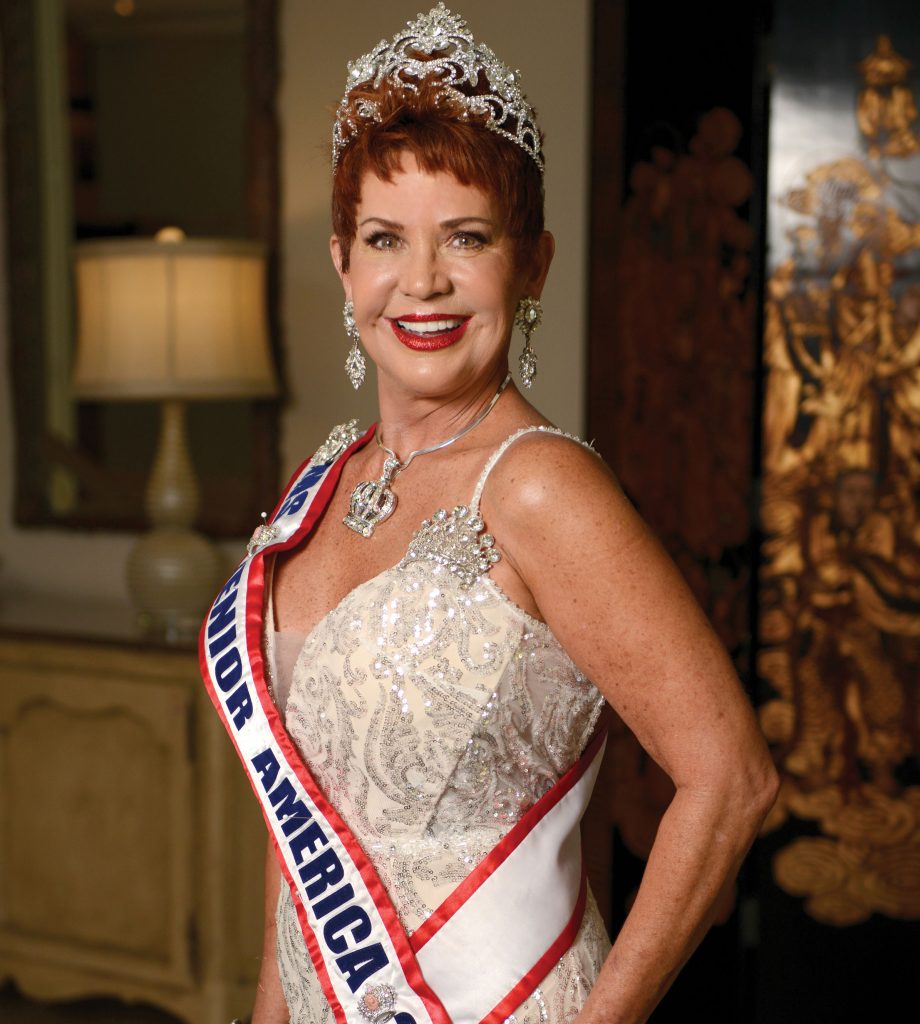 Gayle Novak in her Ms. Senior America crown and sash