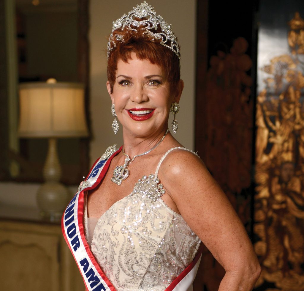 Gayle Novak in her Ms. Senior America crown and sash