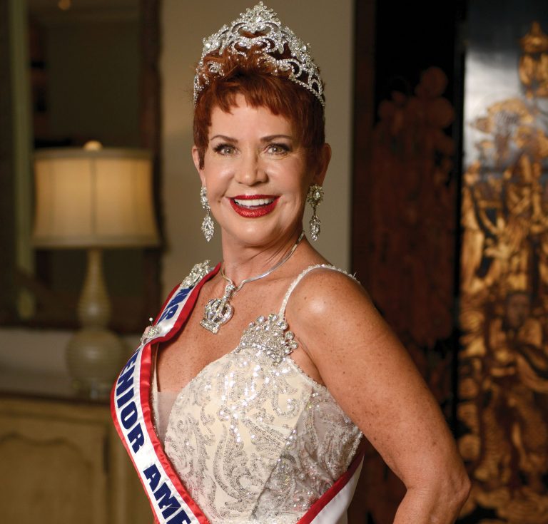 Gayle Novak in her Ms. Senior America crown and sash