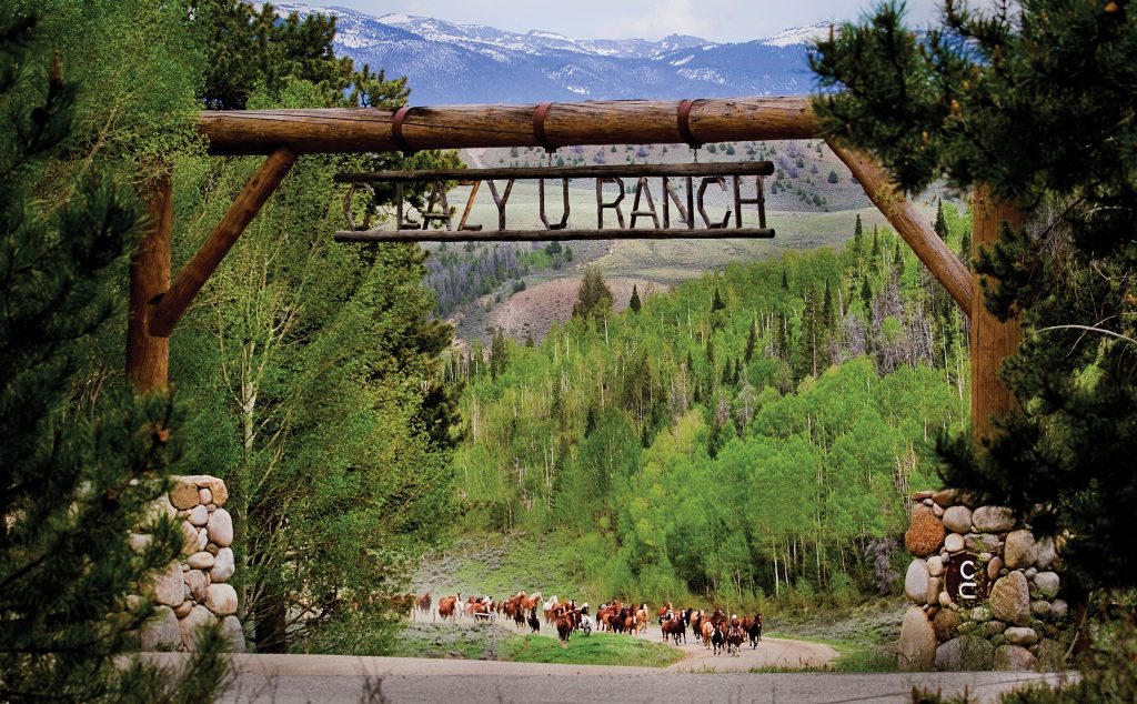 The entrance to C Lazy U Ranch.