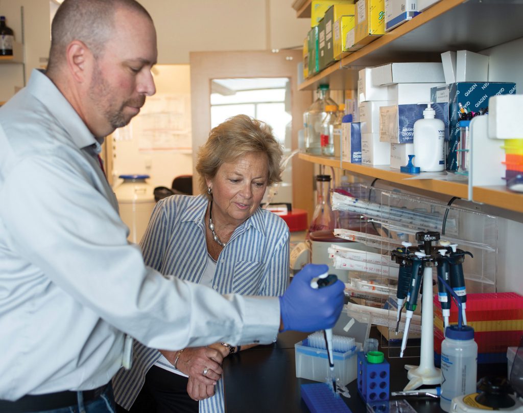 Maureen Shul in the lab