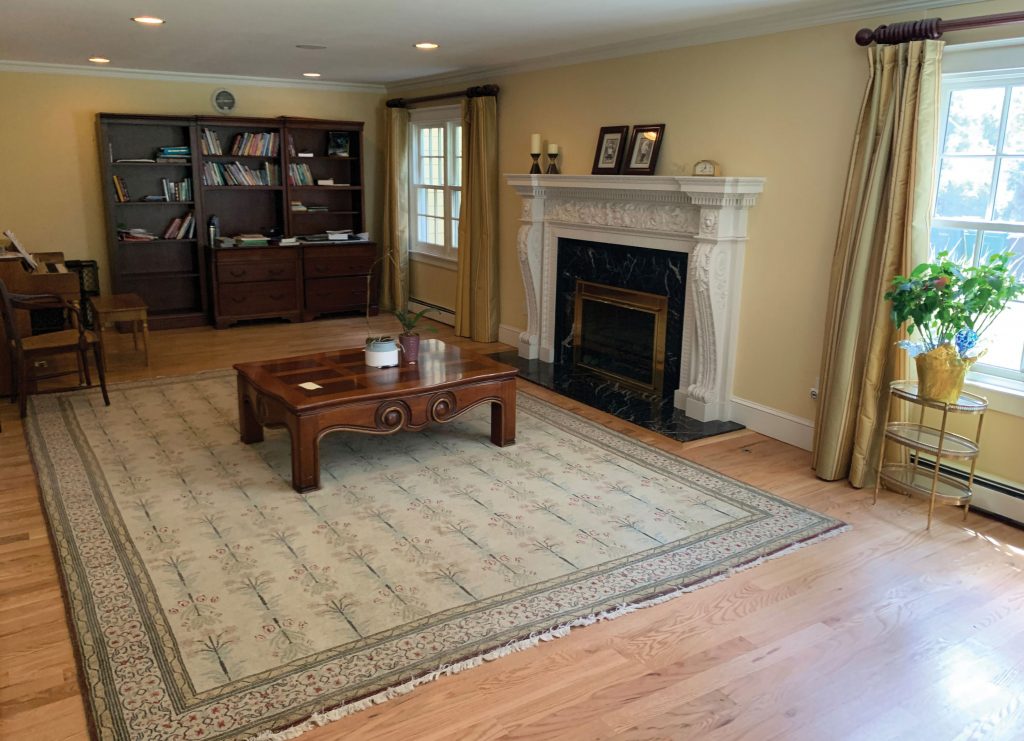 The Garofalos living room before the redesign.