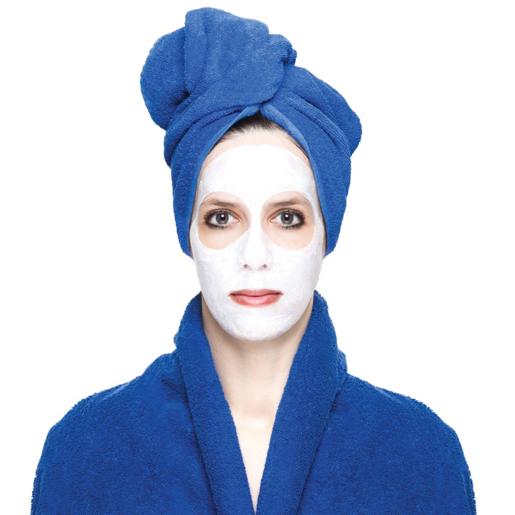 Woman in face mask