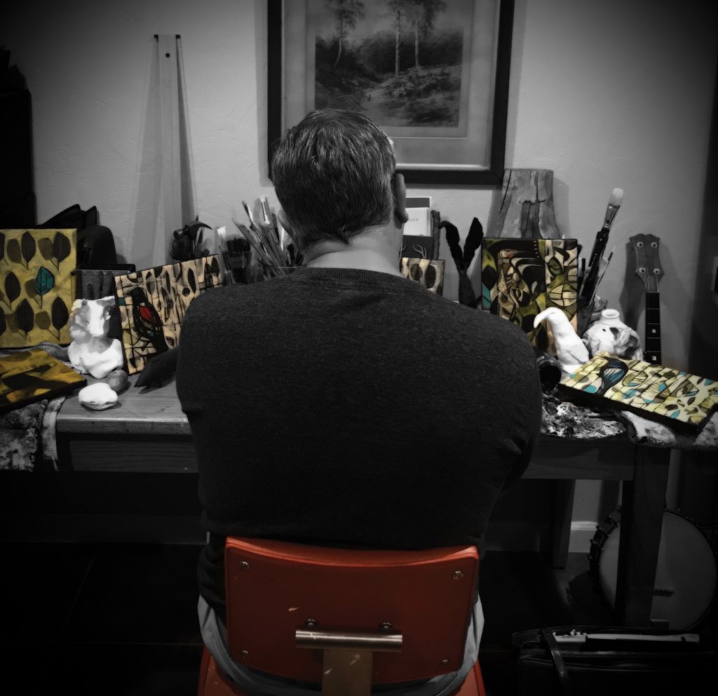 Christian Dore in his studio